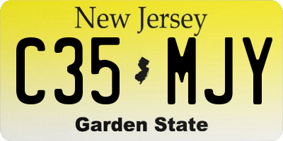 NJ license plate C35MJY