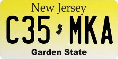 NJ license plate C35MKA