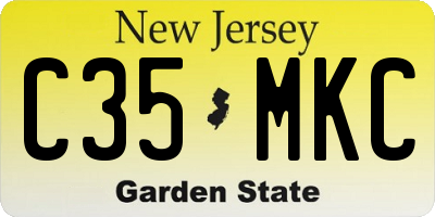 NJ license plate C35MKC