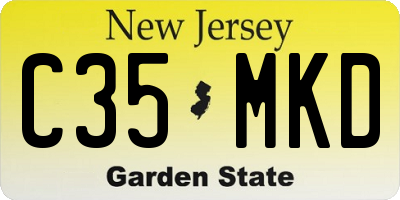 NJ license plate C35MKD
