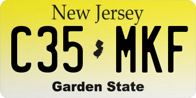 NJ license plate C35MKF