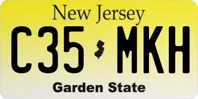 NJ license plate C35MKH