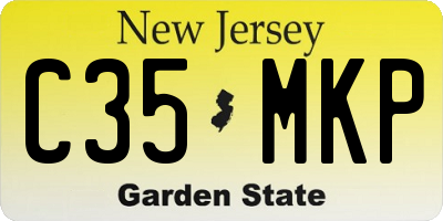 NJ license plate C35MKP