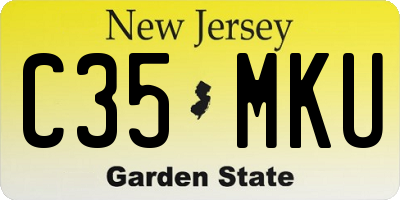NJ license plate C35MKU