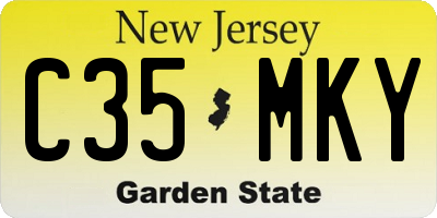 NJ license plate C35MKY