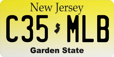 NJ license plate C35MLB