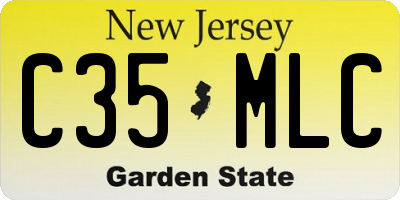 NJ license plate C35MLC