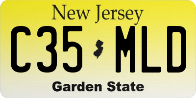 NJ license plate C35MLD