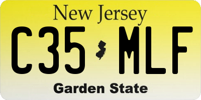 NJ license plate C35MLF