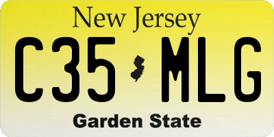 NJ license plate C35MLG