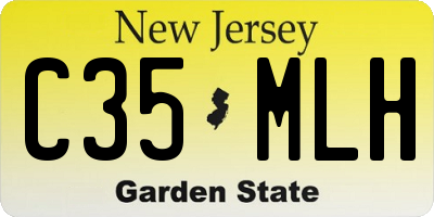 NJ license plate C35MLH