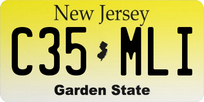 NJ license plate C35MLI