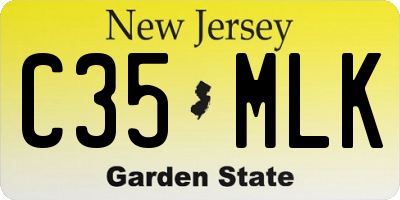 NJ license plate C35MLK