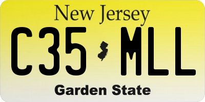 NJ license plate C35MLL
