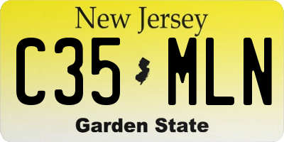 NJ license plate C35MLN