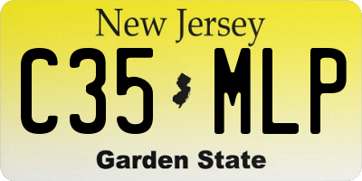 NJ license plate C35MLP