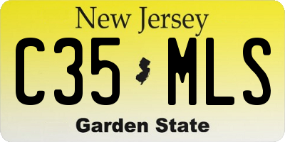 NJ license plate C35MLS