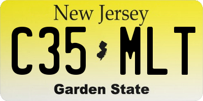 NJ license plate C35MLT