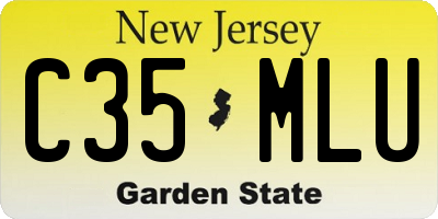 NJ license plate C35MLU