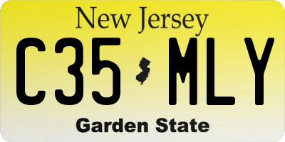 NJ license plate C35MLY