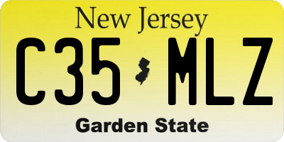 NJ license plate C35MLZ