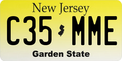 NJ license plate C35MME