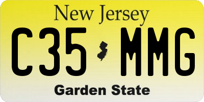 NJ license plate C35MMG