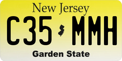 NJ license plate C35MMH