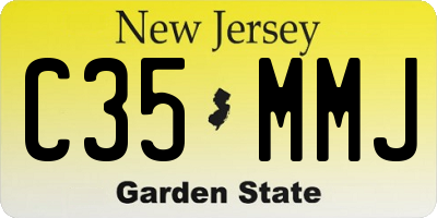 NJ license plate C35MMJ