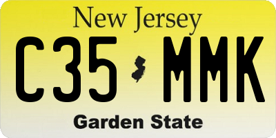 NJ license plate C35MMK