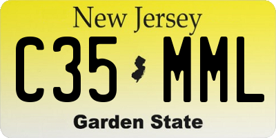 NJ license plate C35MML