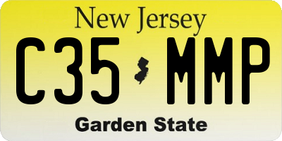 NJ license plate C35MMP
