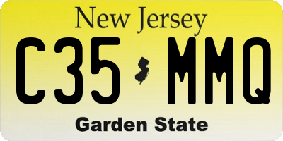 NJ license plate C35MMQ