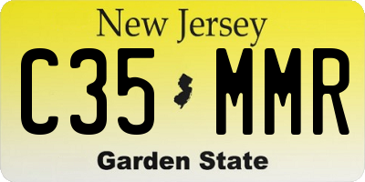 NJ license plate C35MMR