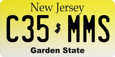 NJ license plate C35MMS
