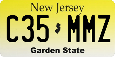 NJ license plate C35MMZ