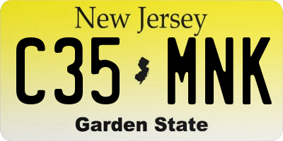 NJ license plate C35MNK