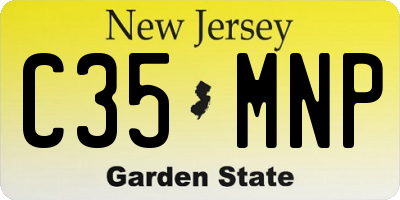 NJ license plate C35MNP