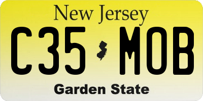 NJ license plate C35MOB