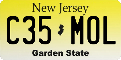 NJ license plate C35MOL