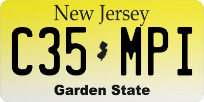 NJ license plate C35MPI