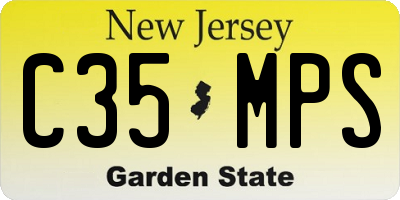NJ license plate C35MPS