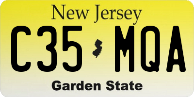 NJ license plate C35MQA
