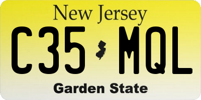 NJ license plate C35MQL