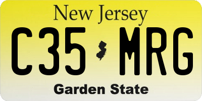 NJ license plate C35MRG