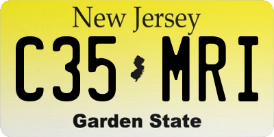 NJ license plate C35MRI