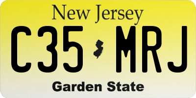 NJ license plate C35MRJ