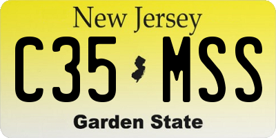 NJ license plate C35MSS