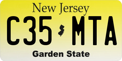 NJ license plate C35MTA