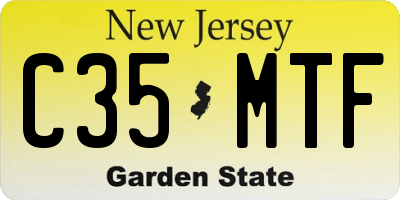 NJ license plate C35MTF